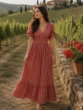 Max Studio Floral Maxi Dress | Italian Countryside Prairie Revival Slow Living